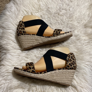 Joli Jolimall Women's Size 9 Sandals Rope Wedge Espadrilles Sandals Animal Print